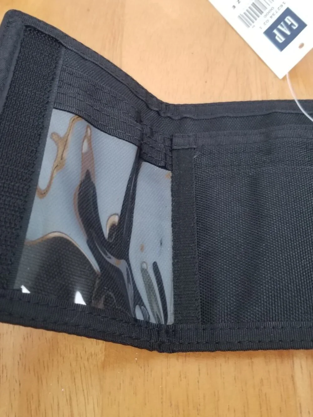 VTG GAP Tri-fold Wallet Black Hook and Loop Vintage with Tags Unused